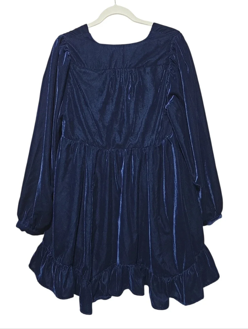 Free People Women's Estella Velvet Babydoll Mini Dress 
